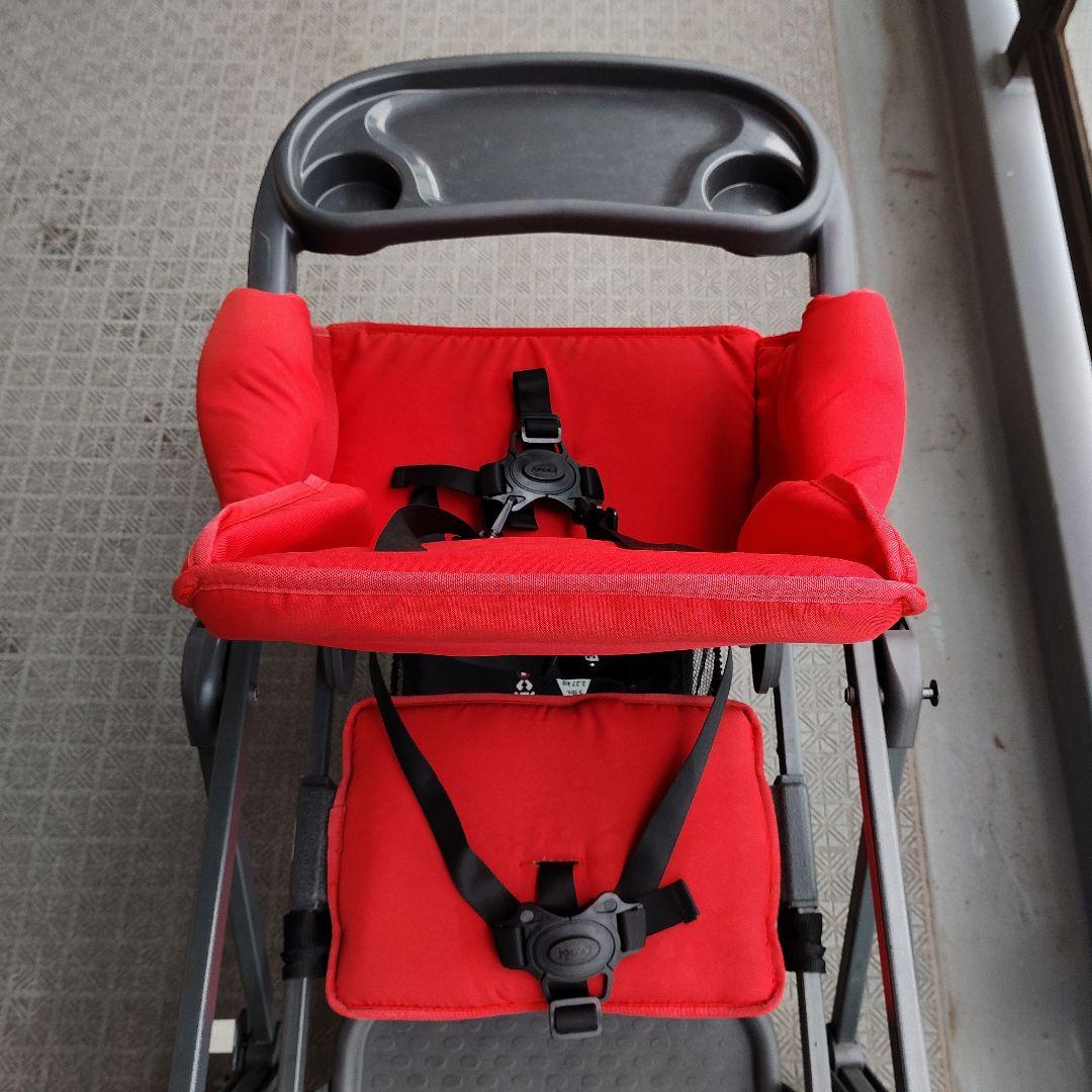 Joovy Caboose Graphite 814X赤い2人乗りベビーカー4輪