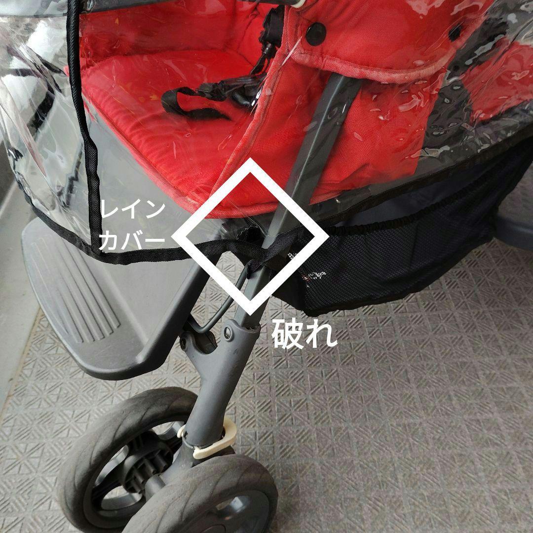 Joovy Caboose Graphite 814X赤い2人乗りベビーカー4輪