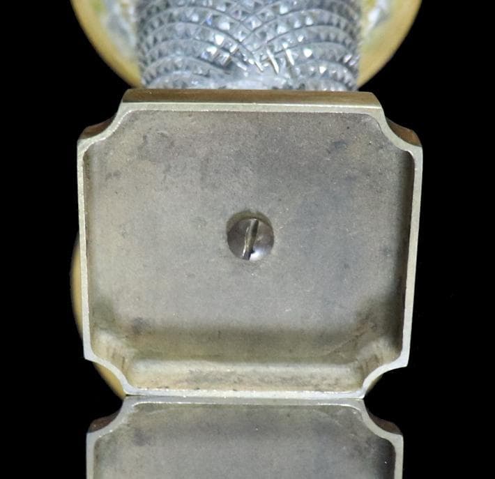 オールド・バカラ 1890年頃 ブロンズ装飾 ディアマン・ビゾー 壺 花瓶 金