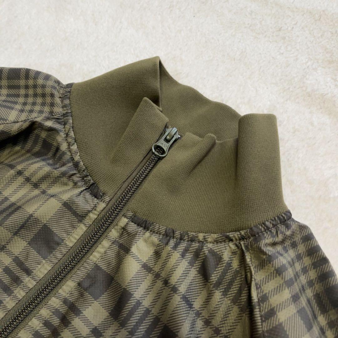 美品　パーリーゲイツ　蓄熱裏地　ナイロン　スニード　ジャケット　カーキ　チェック