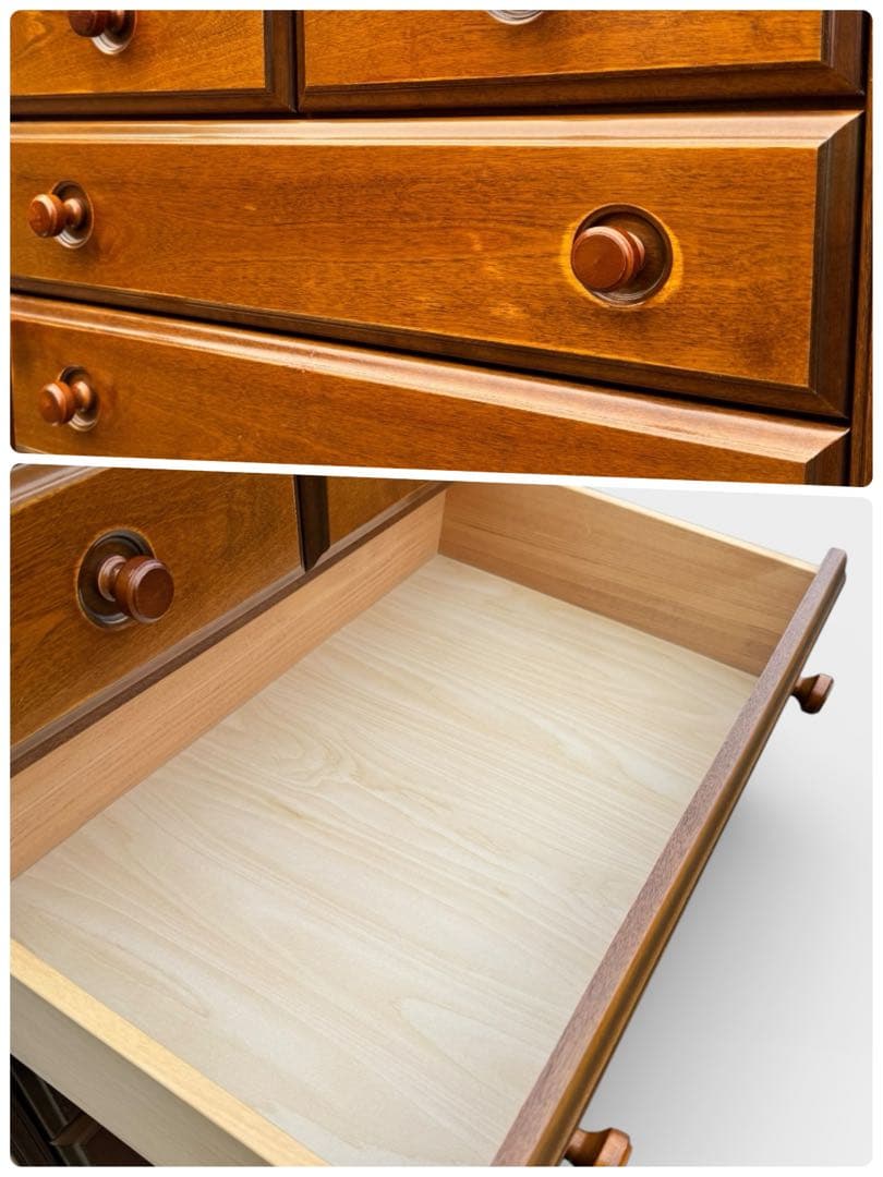 コロニアルスタイル アーリーアメリカン カントリー チェストアンティーク調 6段