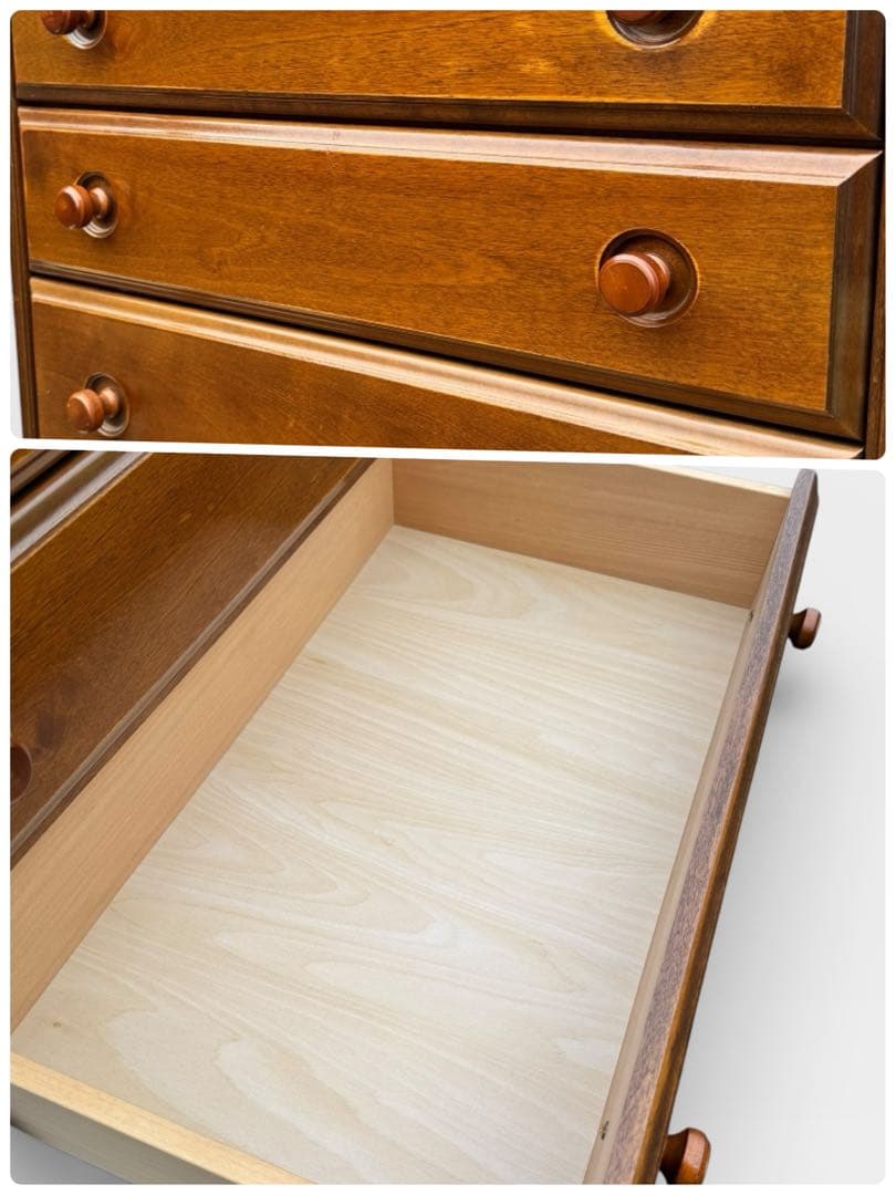 コロニアルスタイル アーリーアメリカン カントリー チェストアンティーク調 6段