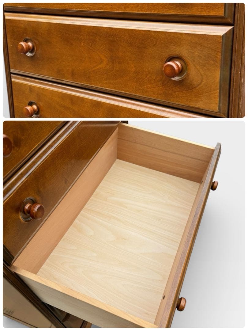 コロニアルスタイル アーリーアメリカン カントリー チェストアンティーク調 6段