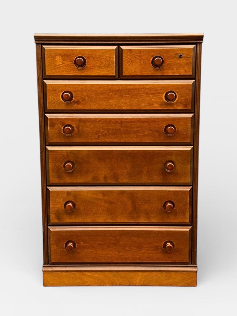 コロニアルスタイル アーリーアメリカン カントリー チェストアンティーク調 6段