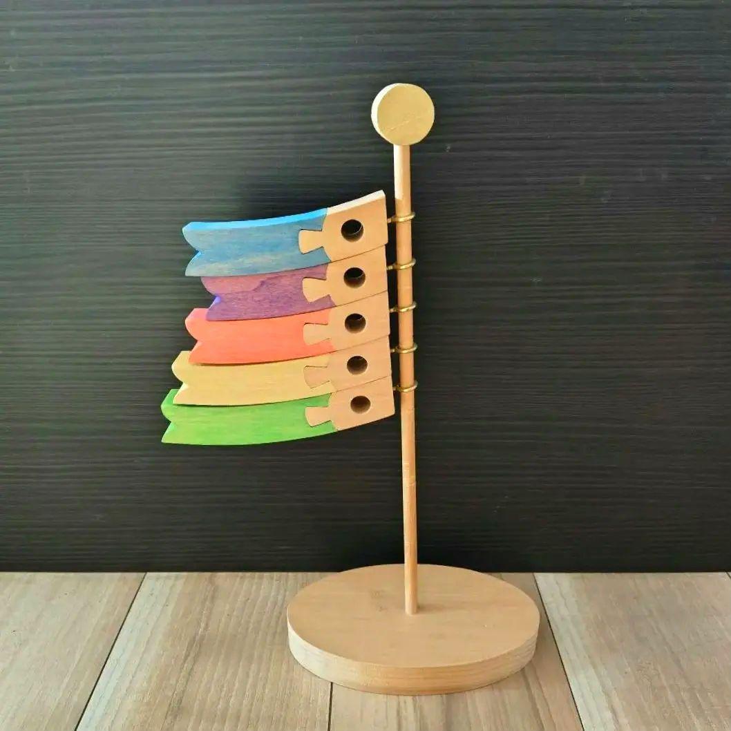 カラフル木製鯉のぼり インテリア装飾