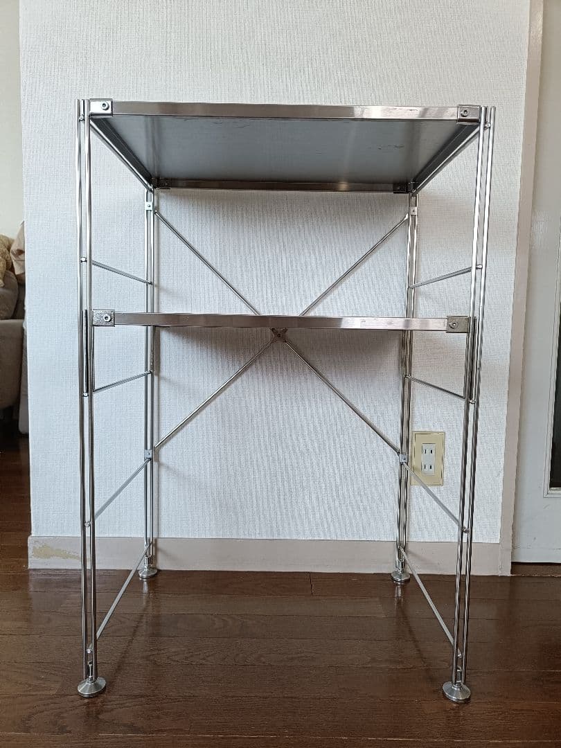 【はしごだか】無印良品　ステンレスユニットシェルフ小
