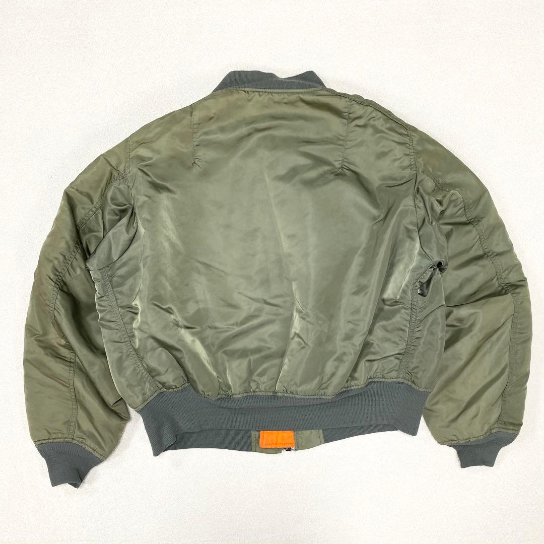 80s 90s USA製 ALPHA アルファ MA-1フライトジャケット 短丈