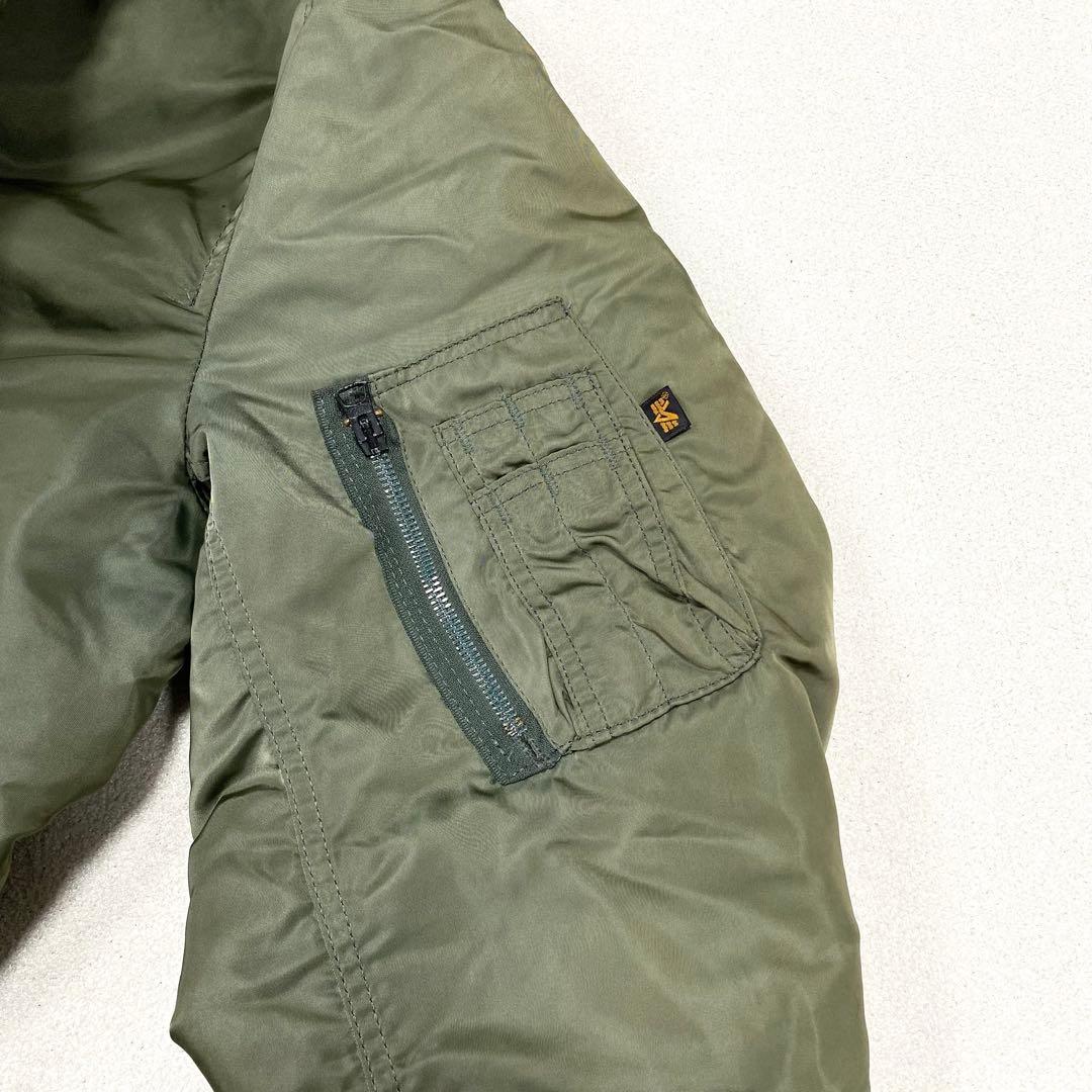 80s 90s USA製 ALPHA アルファ MA-1フライトジャケット 短丈