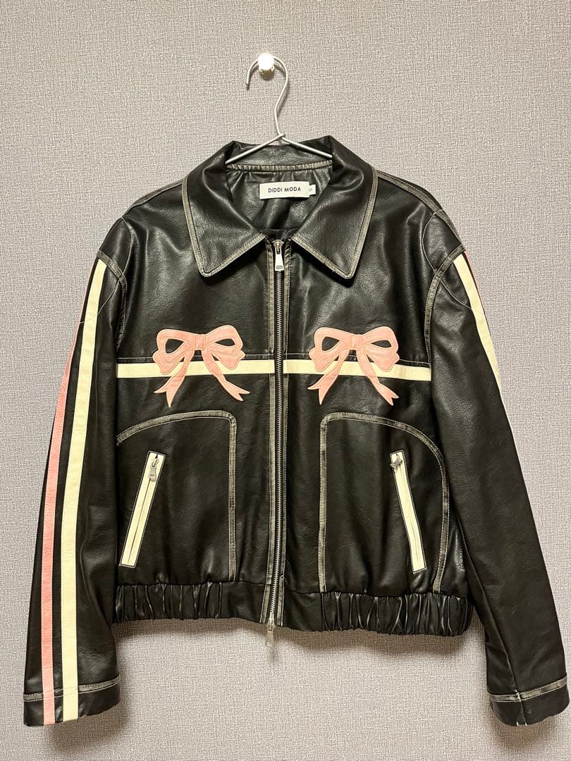 【ARCANA】DIDDI MODA リボンズPINKプリントレザージャケット