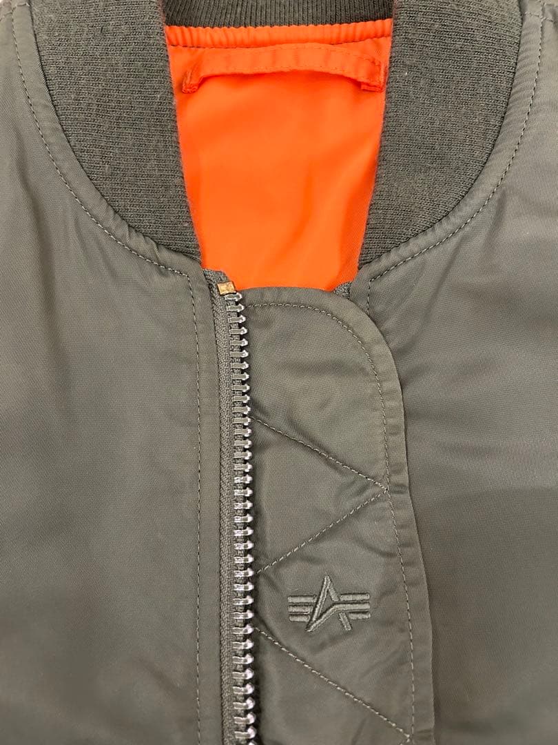 美品　ALPHA リバーシブル MA-1ジャケット オリーブ/オレンジ