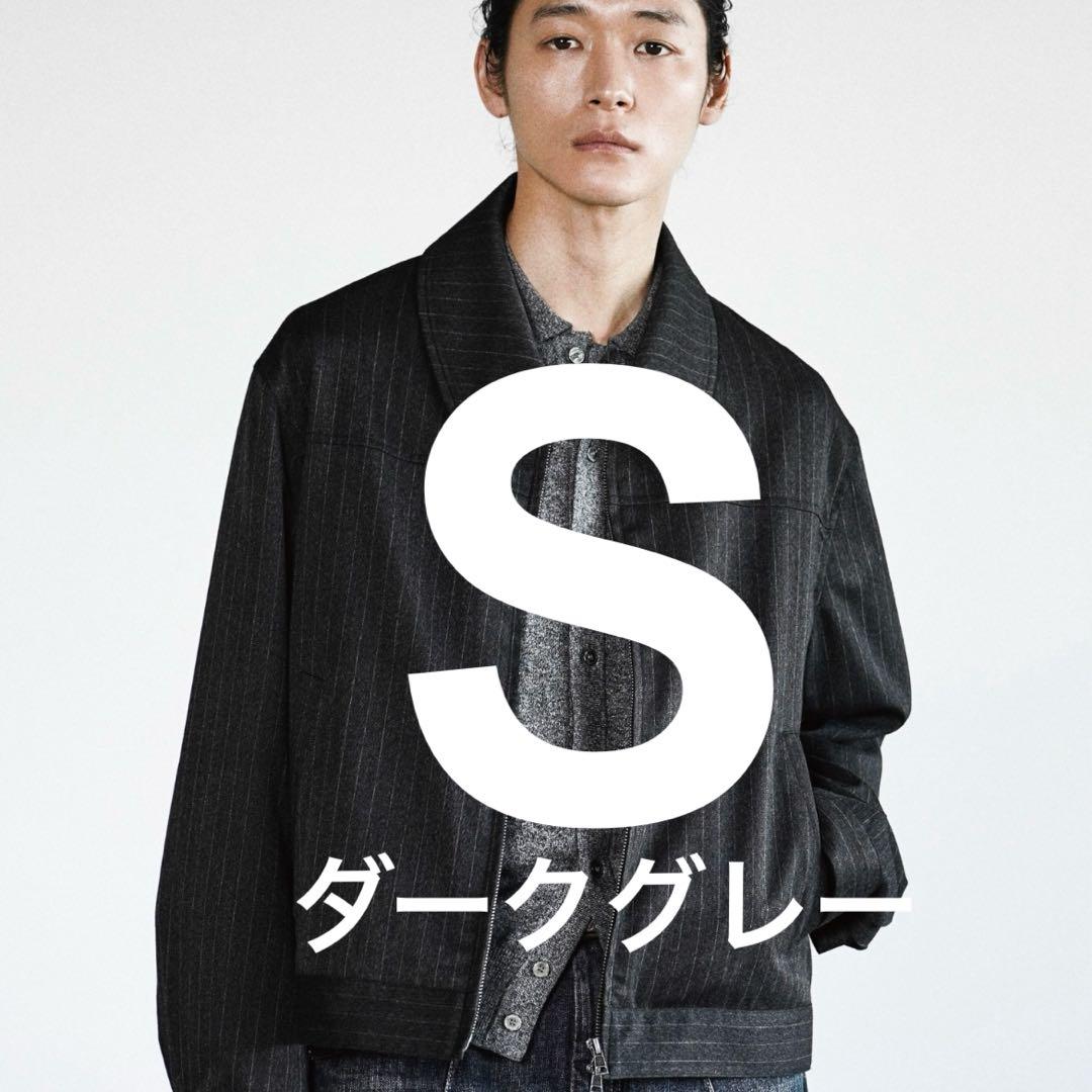 シーサーサWOOL GABARDINE ZIP BLOUSOダークグレー