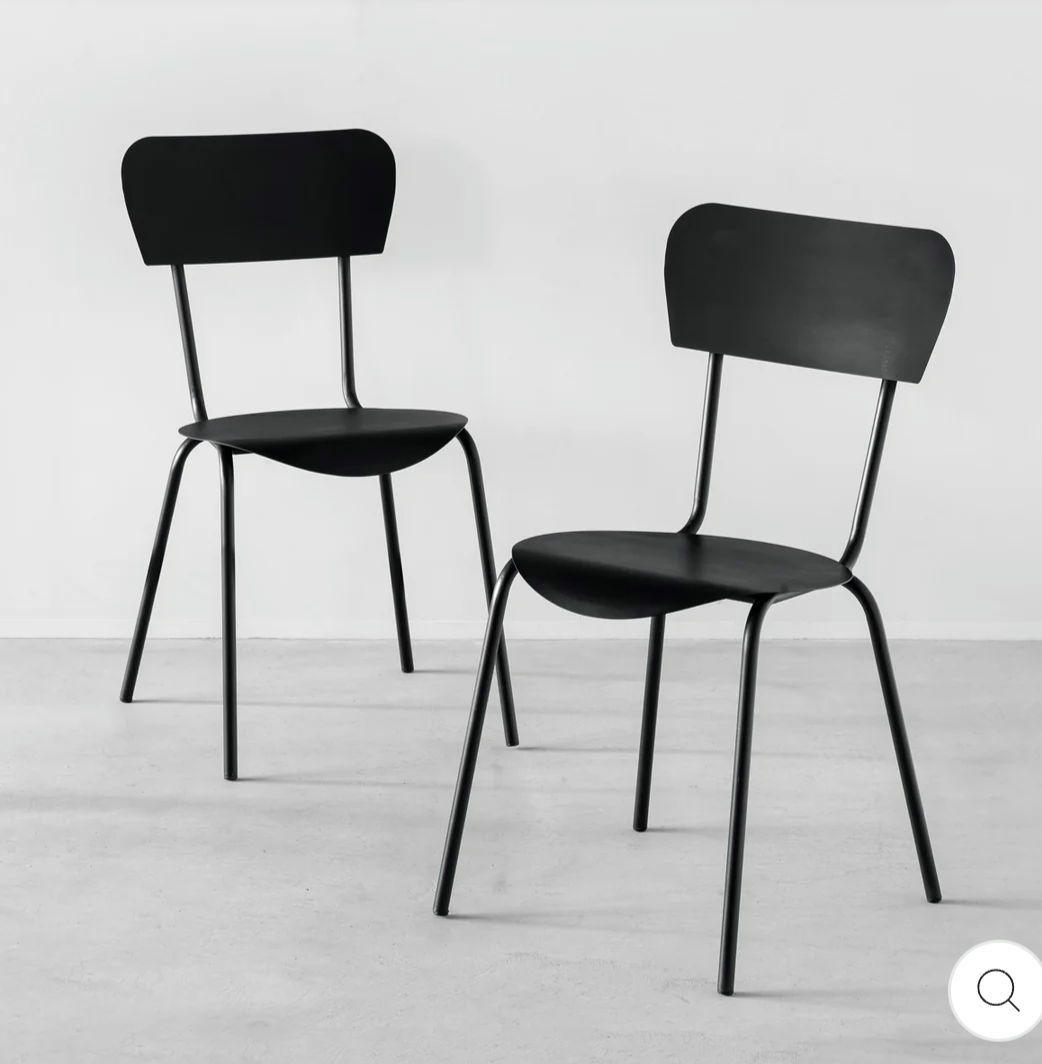 【KANADEMONO】アイアンチェア_ブラック