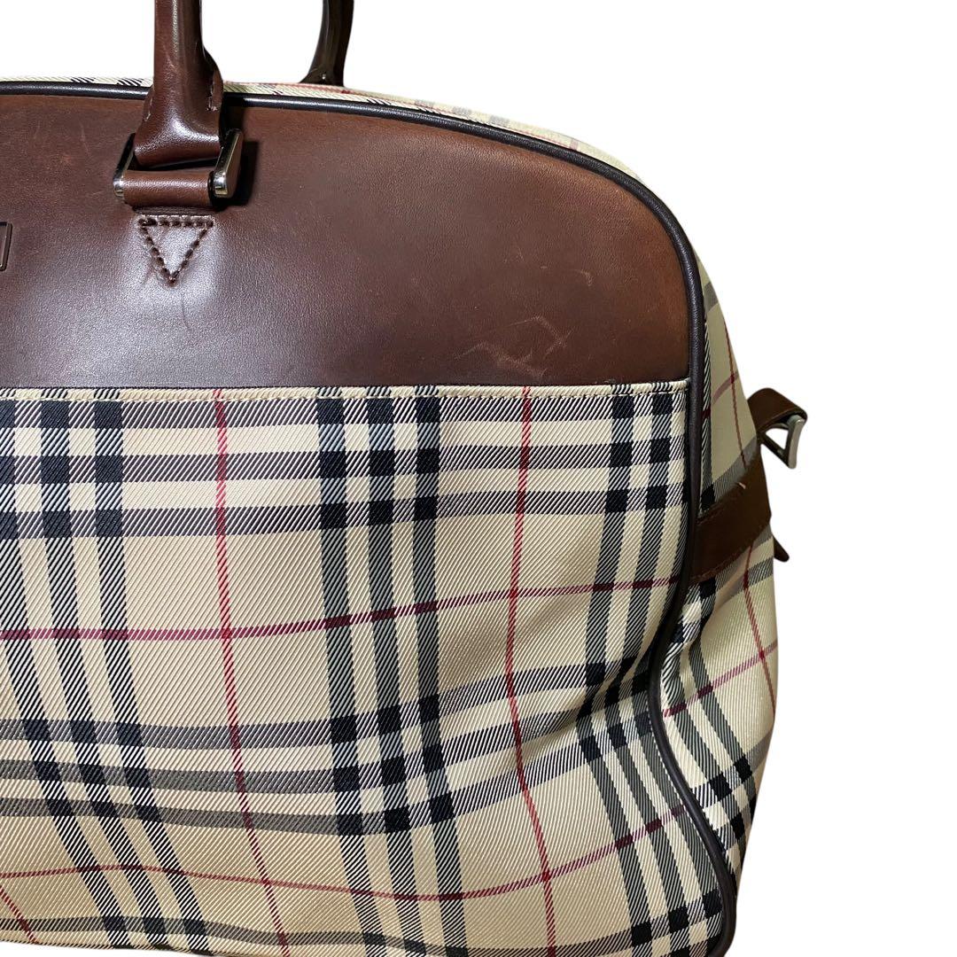 美品✨ バーバリー　ボストン　ワンマイルバッグ　ノバチェック　ベージュ