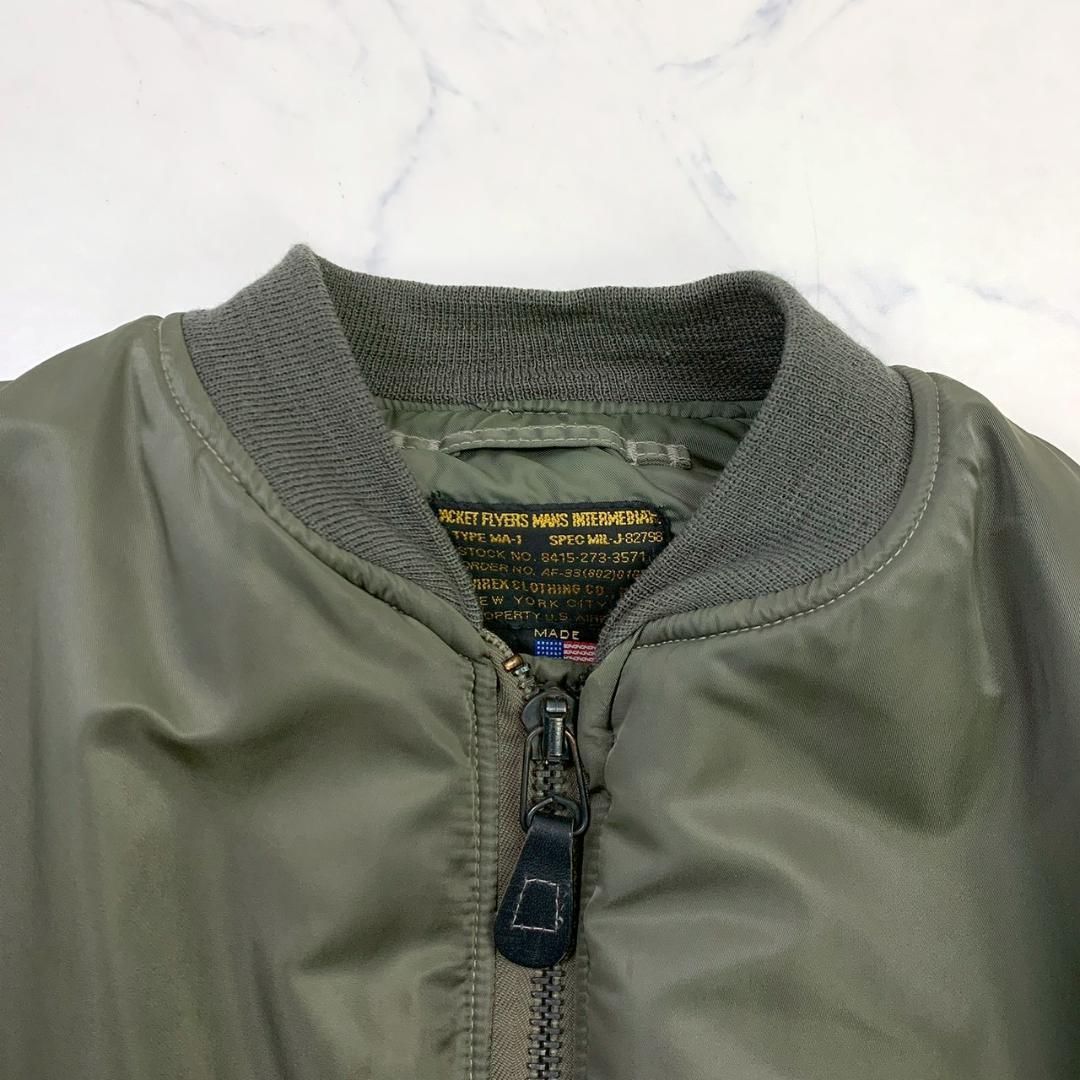 USA製★復刻 AVIREX MA-1 フライトジャケット 黒タグ L　D900