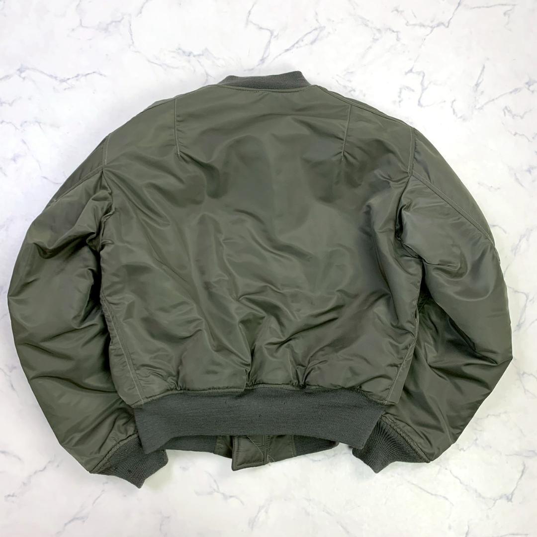 USA製★復刻 AVIREX MA-1 フライトジャケット 黒タグ L　D900