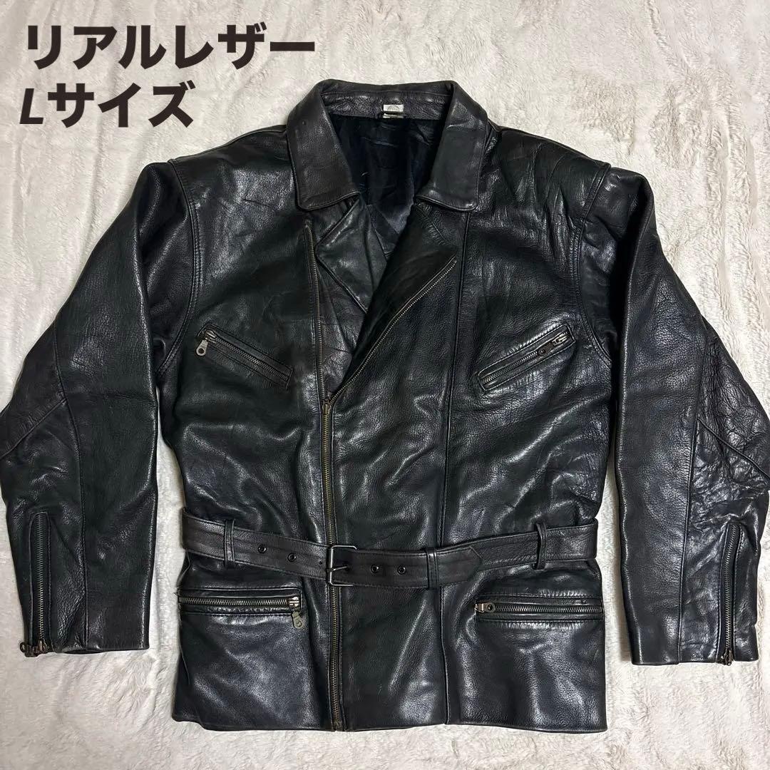 【期間限定お値下げ中】黒レザーライダースジャケット