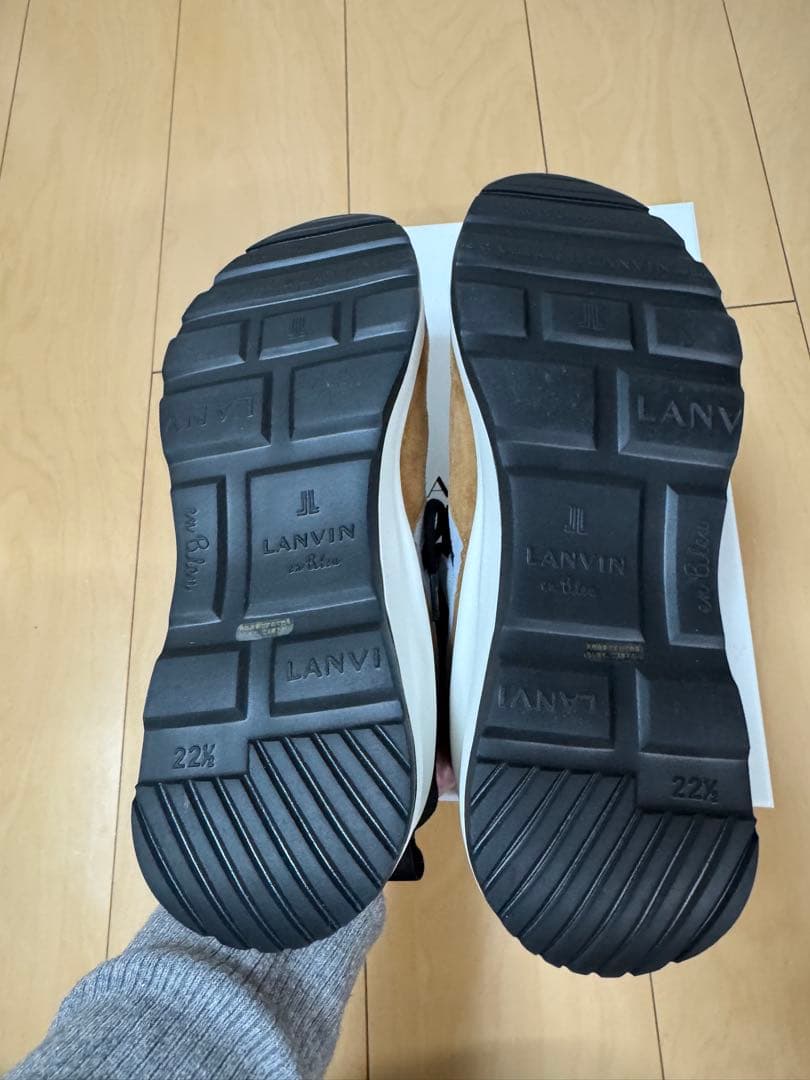 LANVIN 厚底スニーカー ブラック/ブラウン　22.5センチ