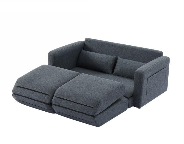 ソファ 2人掛け ソファーベッド 収納付き ファブリック 両側に肘掛け付き