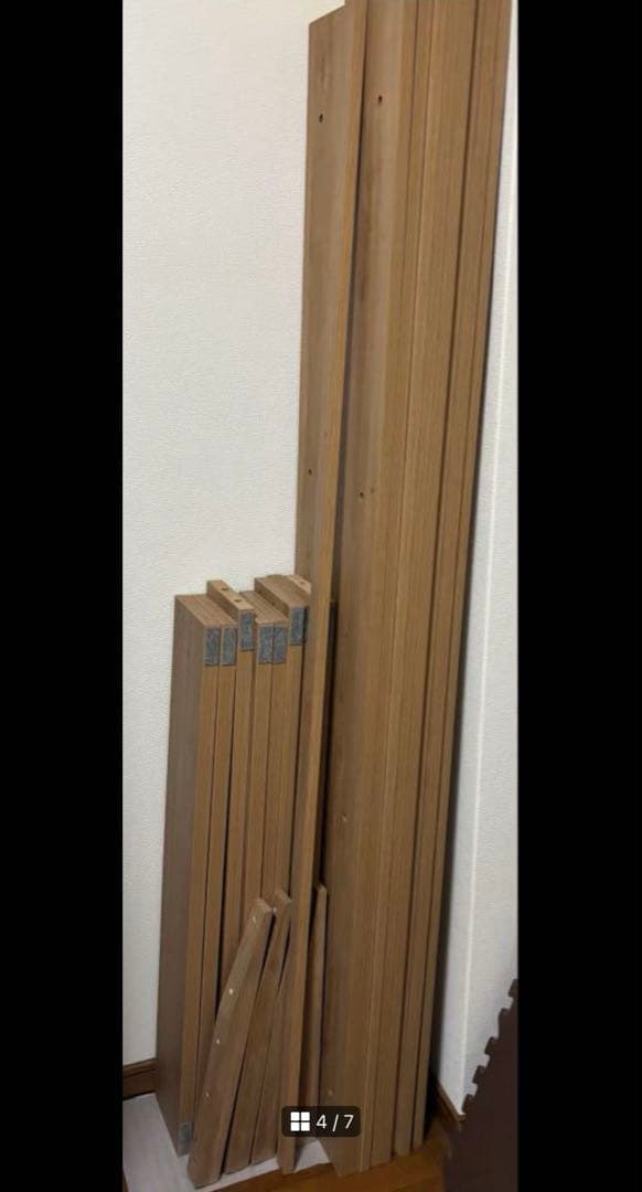 LOWYA ベッドフレーム ロータイプ クイーン シャビーナチュラル