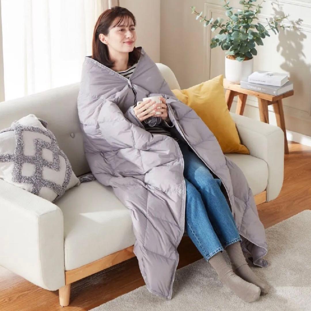 モスコビーリッチダウン モバイルダウンキルト ×２点 ネイビー&プラチナグレー