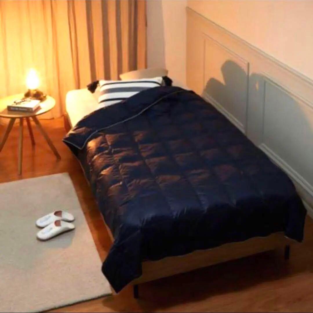 モスコビーリッチダウン モバイルダウンキルト ×２点 ネイビー&プラチナグレー