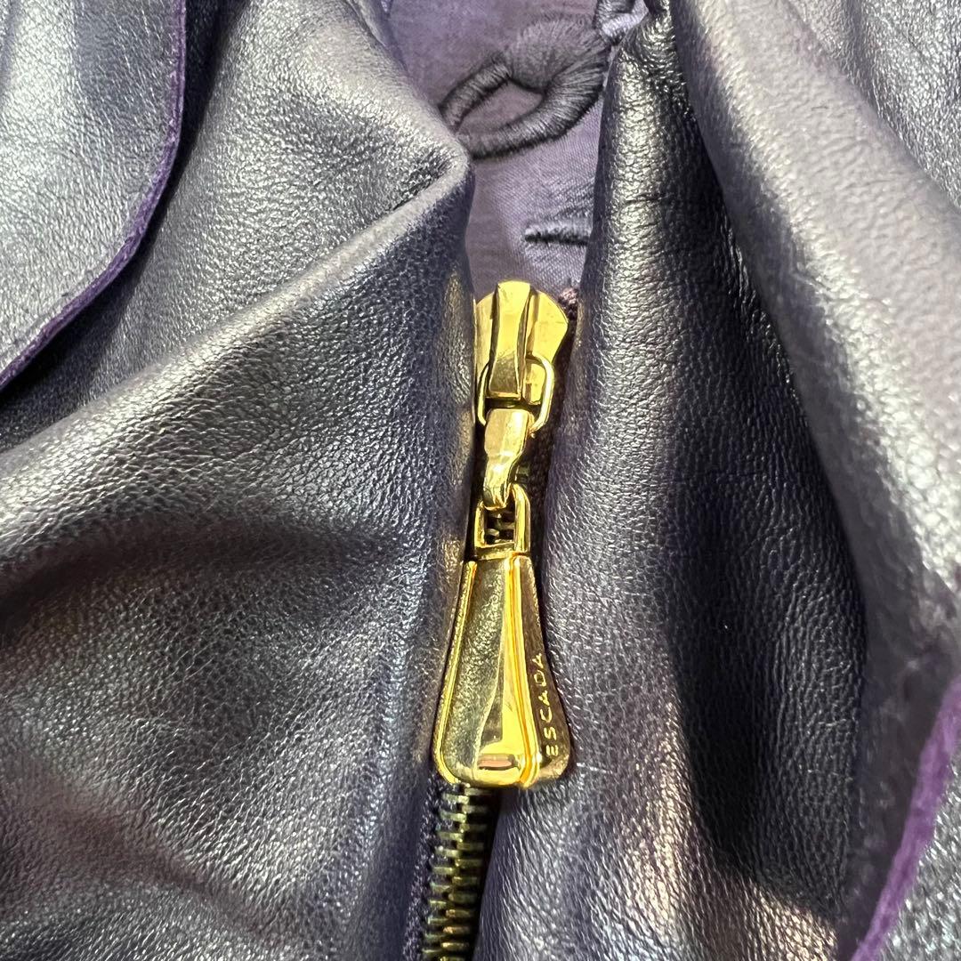 未使用♡ESCADA 高級ラムレザージャケット　ナッパレザー　ririファスナー