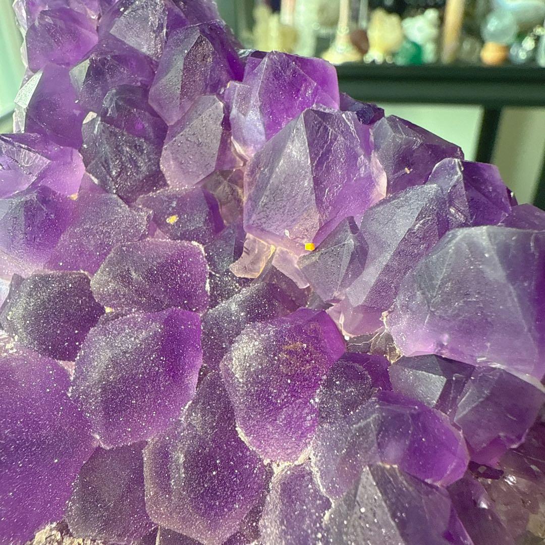 天然石アメジストの原石　置物NO.012412