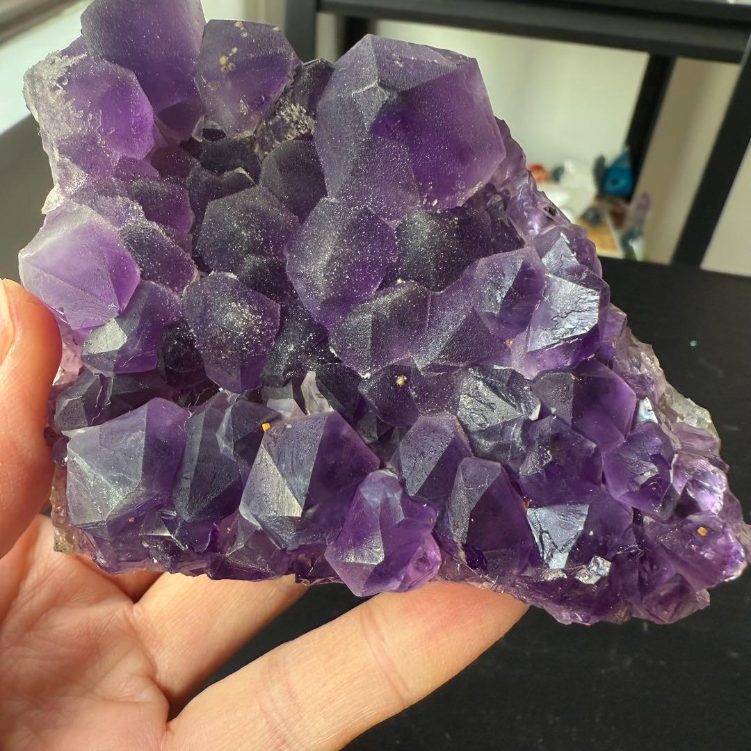 天然石アメジストの原石　置物NO.012412