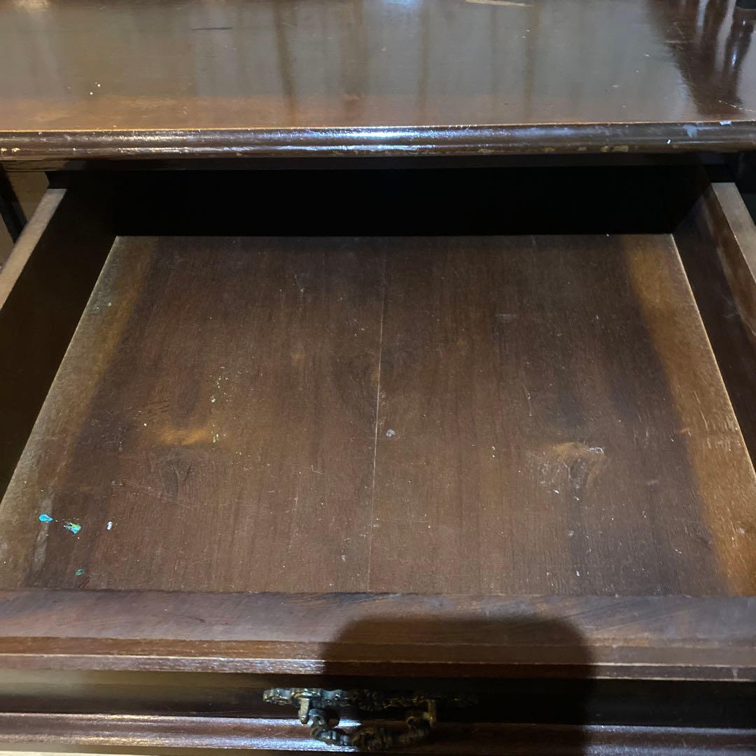 クラシックスタイル　欄干付きデスク　囲い付き机　アンティークレトロ　②