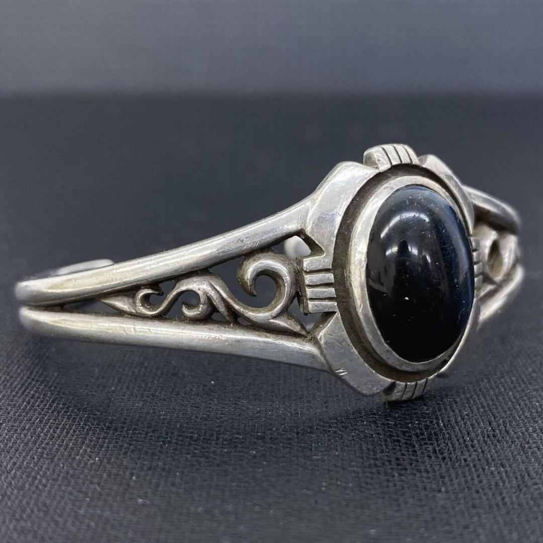 SAAD NAVAJO シルバー 925 ストーン アラベスク バングル