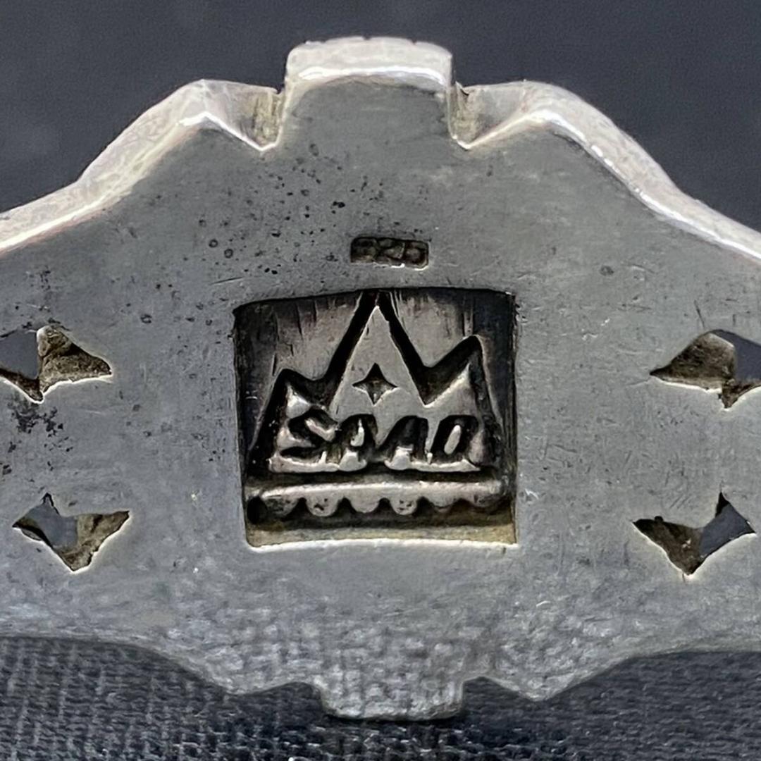 SAAD NAVAJO シルバー 925 ストーン アラベスク バングル