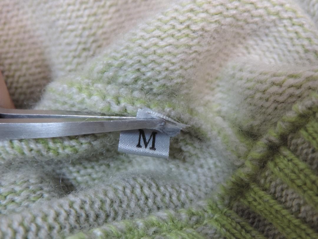 ミラショーン　Mサイズ　グリーン系　カシミヤ100%ブルゾン　413A