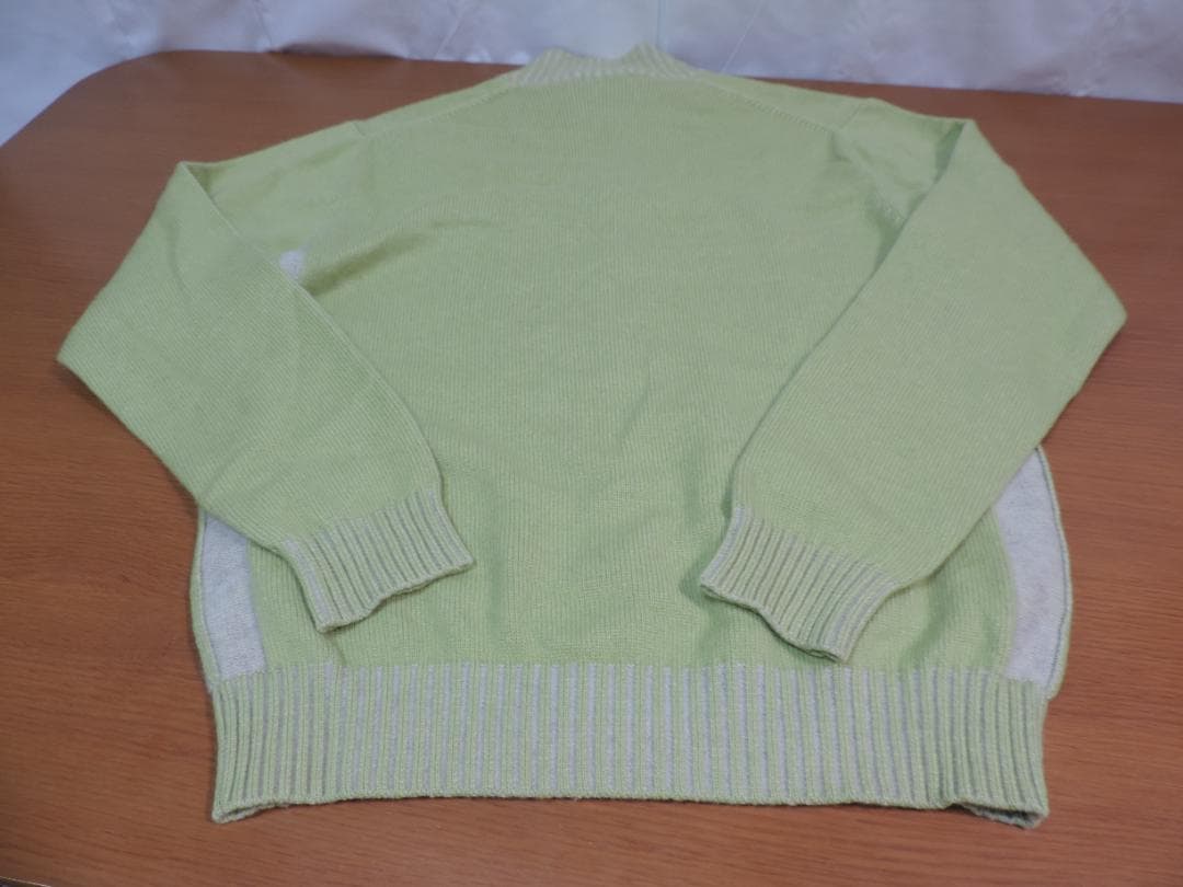 ミラショーン　Mサイズ　グリーン系　カシミヤ100%ブルゾン　413A