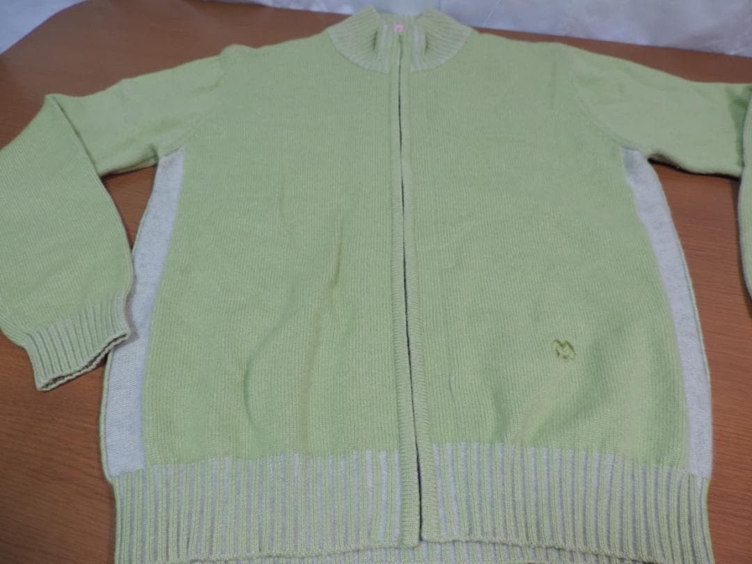 ミラショーン　Mサイズ　グリーン系　カシミヤ100%ブルゾン　413A