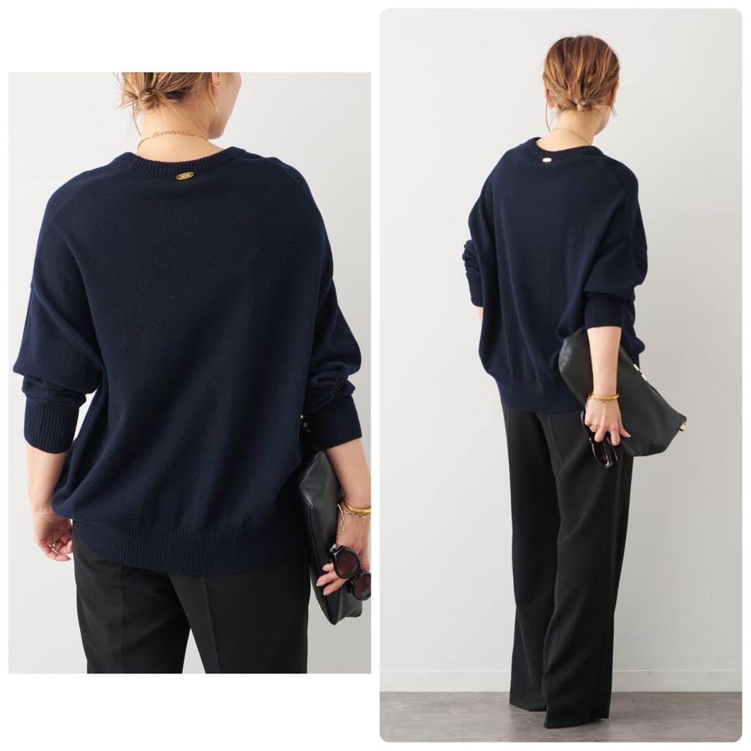 【極美品】DeuxiemeClasse JUSPER クルーネックニット 紺