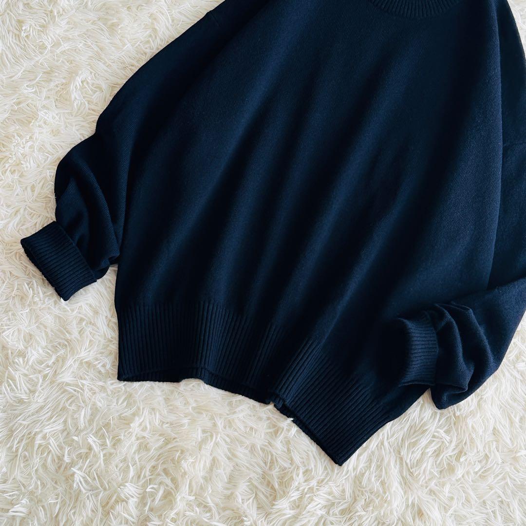 【極美品】DeuxiemeClasse JUSPER クルーネックニット 紺