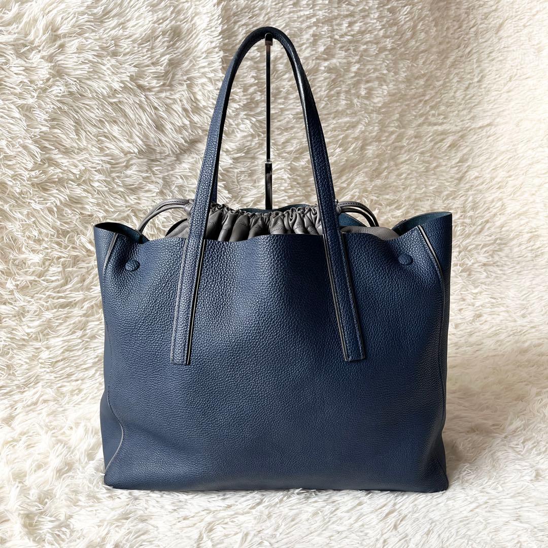 美品✨MAISON TAKUYAメゾンタクヤ　トートバッグ　ネイビー　レザー