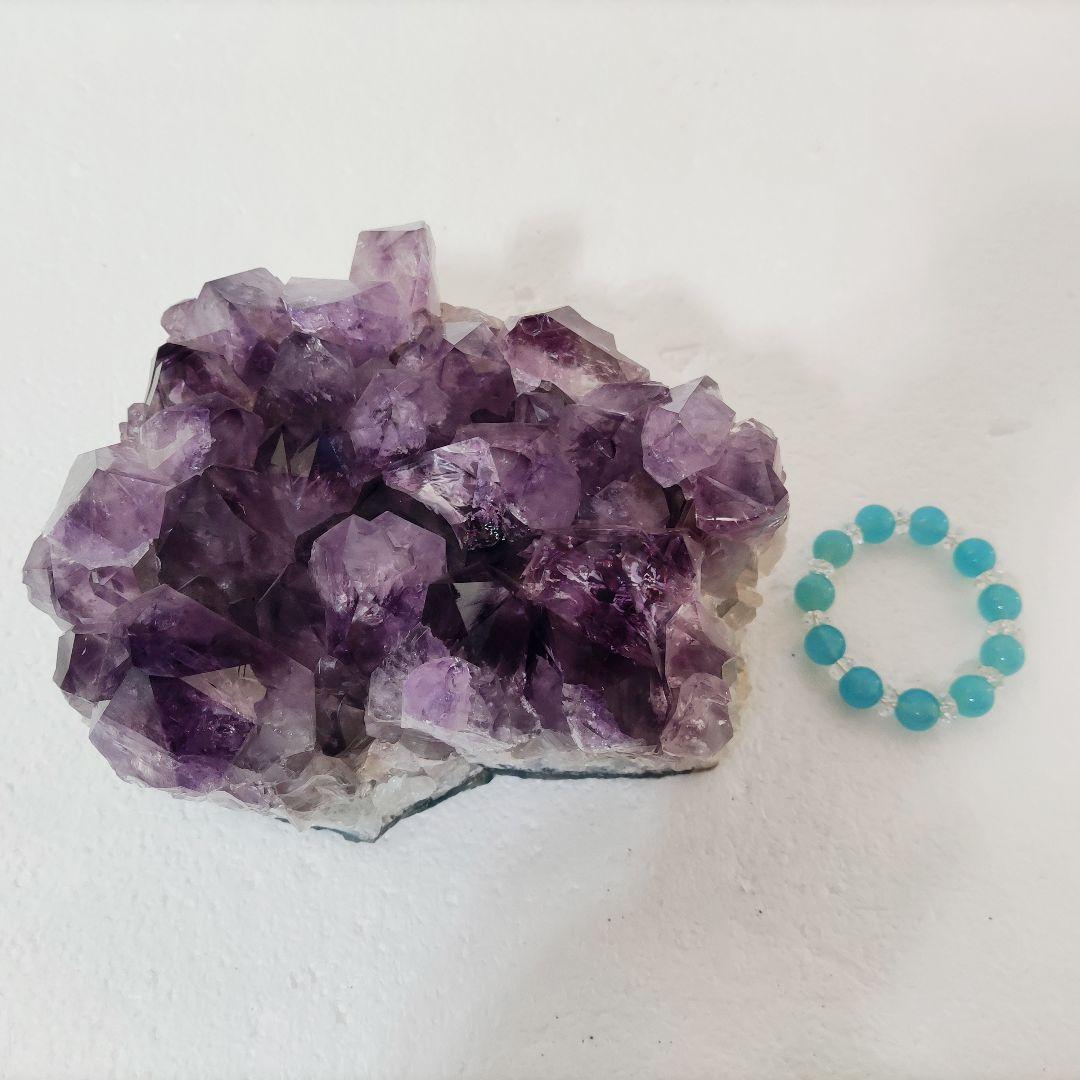 パワーストーン　天然石　アメジスト　クラスター　4kg　No.949