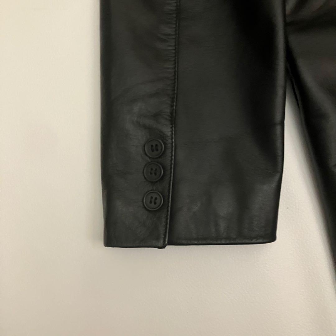 DAN VALENTINO 馬革　レザーテーラード　高級　2ボタン　ブラック