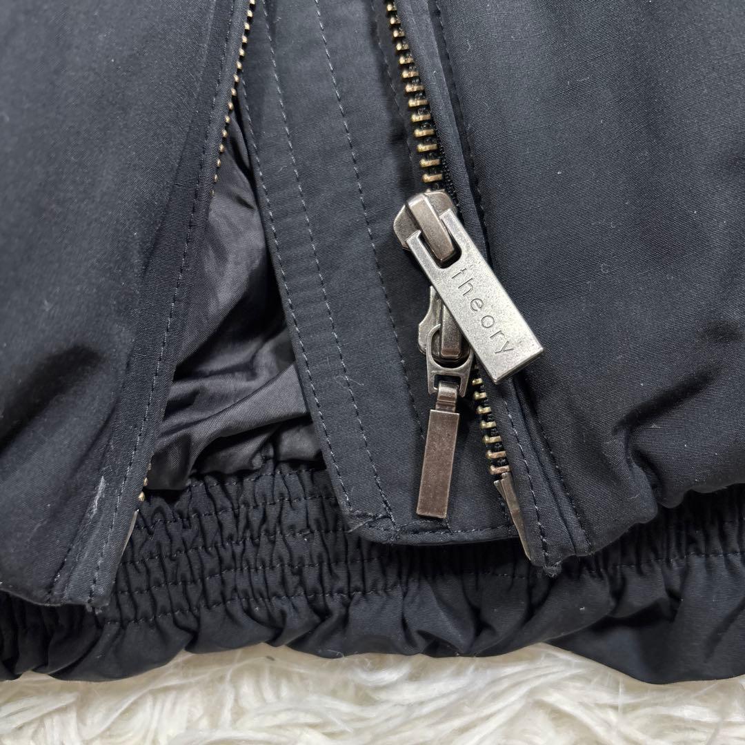 ✨美品✨ theory ダウンコート コクーンシルエット ショールカラー M 黒