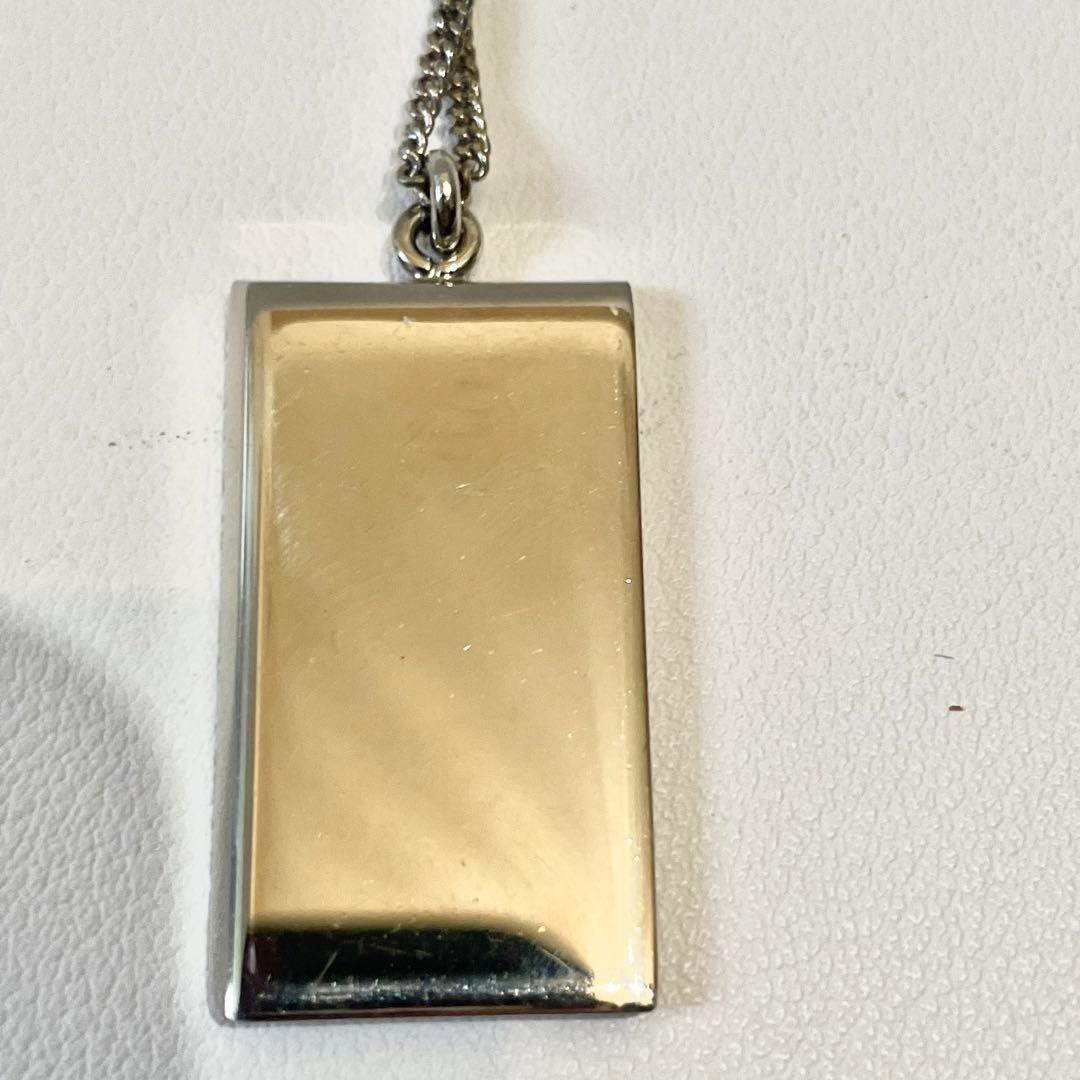美品✨ルイヴィトン ネックレス コリエ プラーク ダミエ プレート シルバー