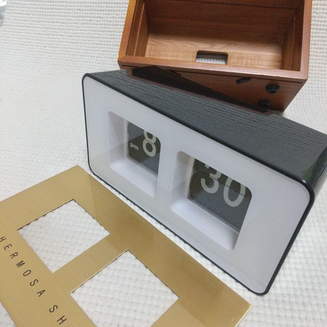 高級パタパタ時計 HERMOSA ピボットクロック 木製フレーム