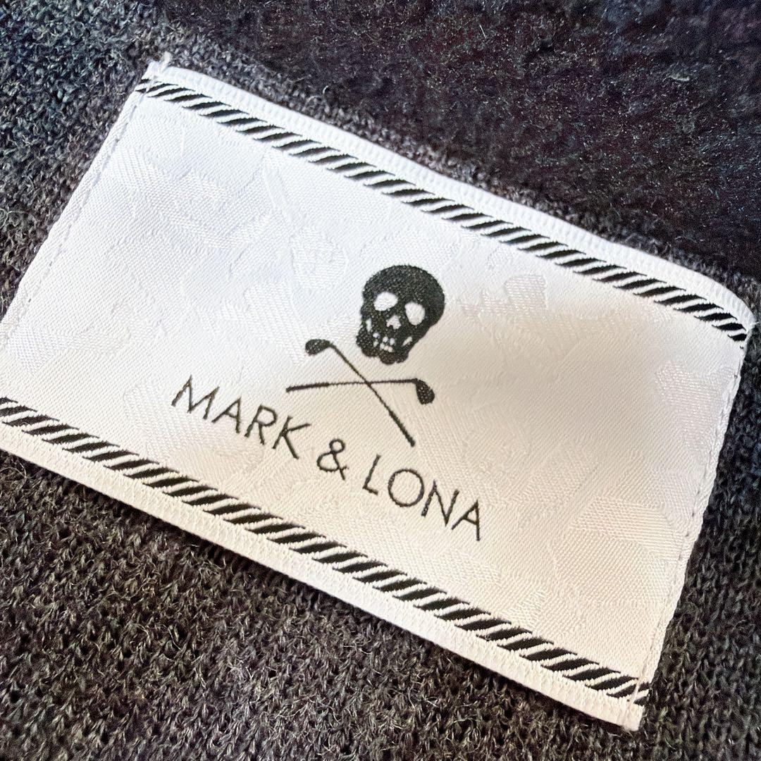 マークアンドロナ ドライバーズニット ナイロンニット切替え ブラック Mサイズ