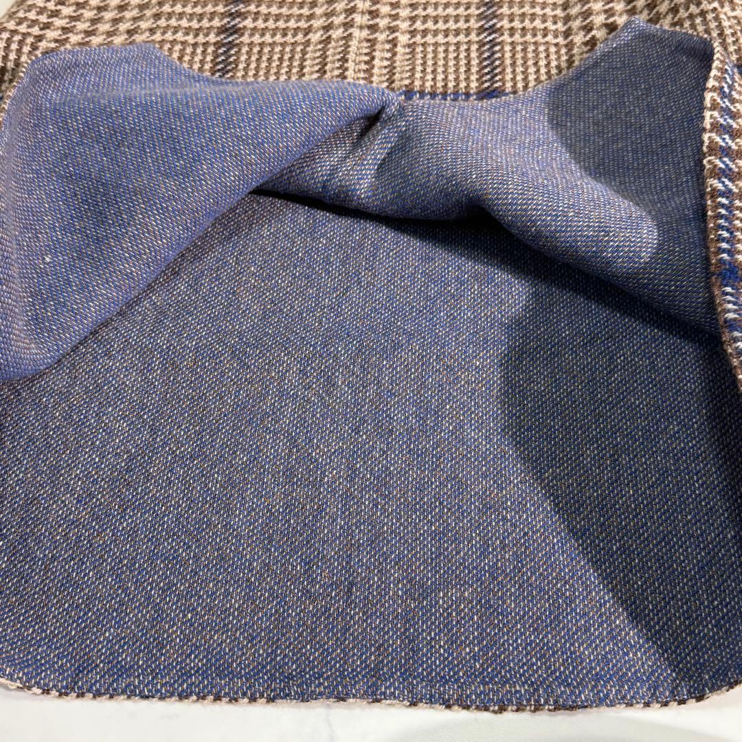 美品　45R ウールチェック　ジャンパースカート