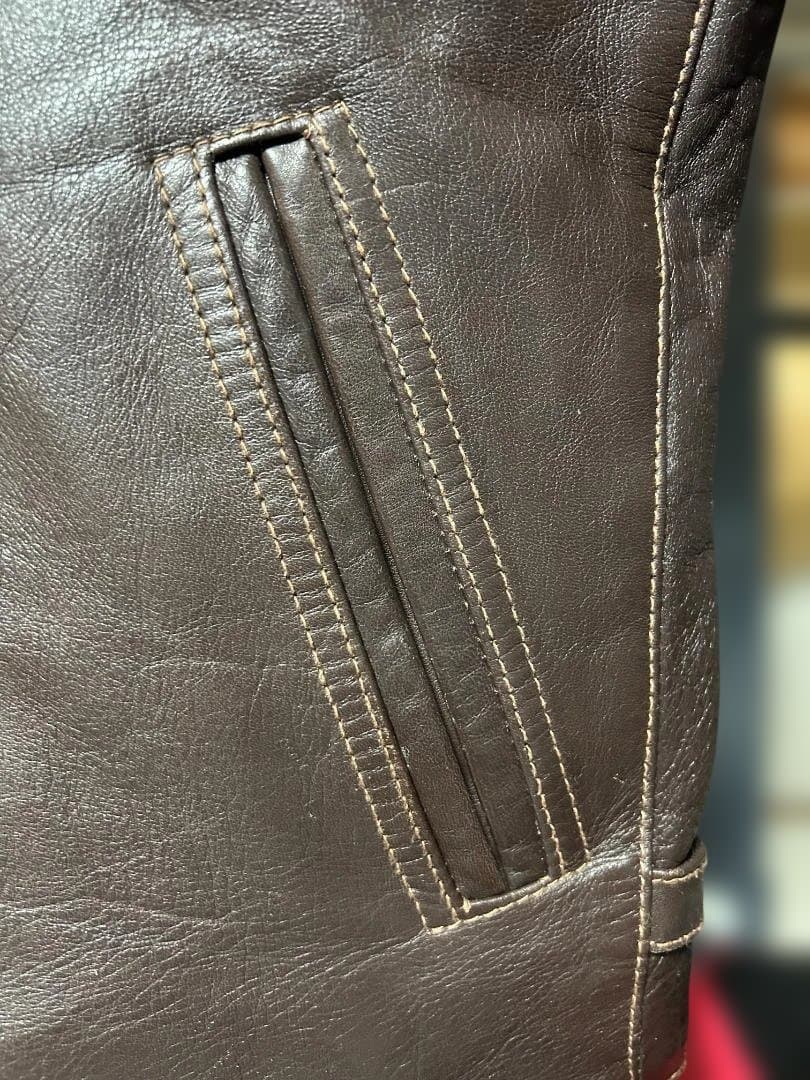 High Notch（ハイノッチ）ホースハイド レザーイダース 古着 38