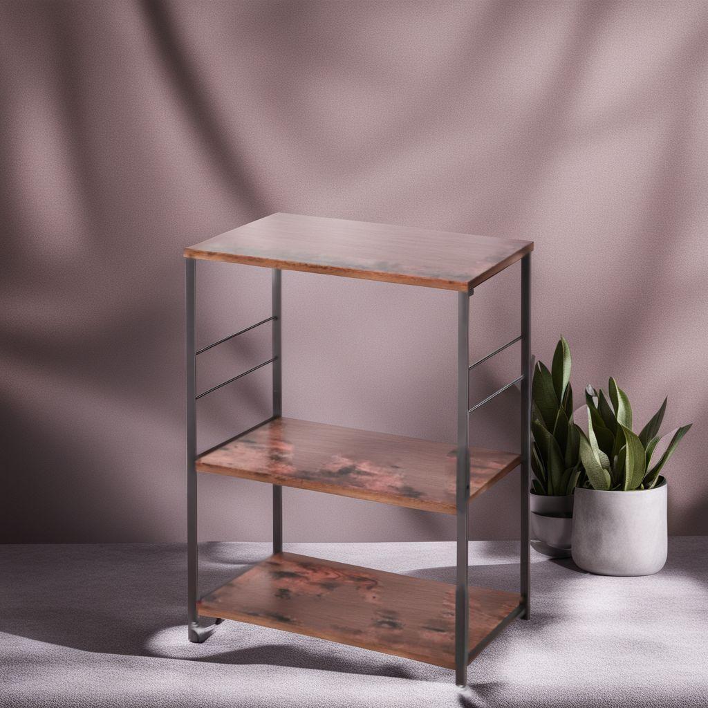 ☆3段プリンターワゴン - 高耐荷重・省スペース・多機能、キャスター