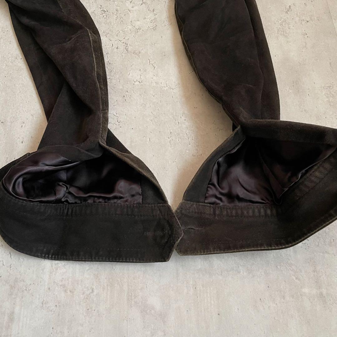 ラムレザー　起毛　ヌバック　フィールドジャケット　短丈　アメカジ　ミリタリー