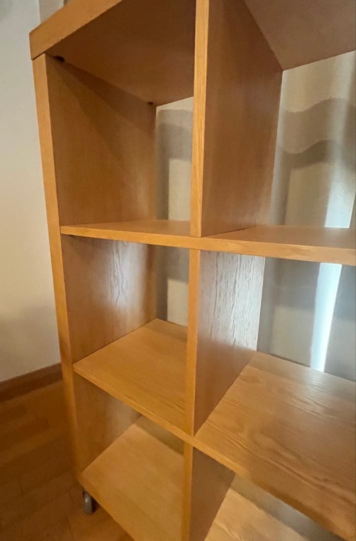 木製ラック 9マス キャスター付き