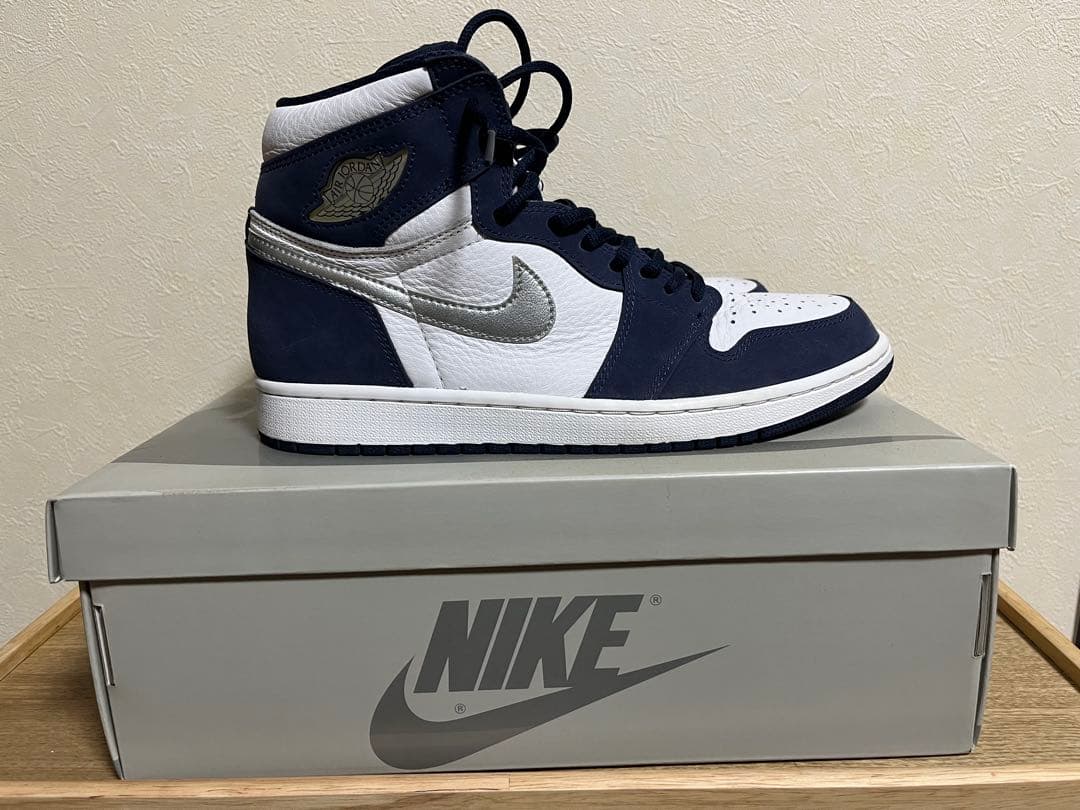 ナイキ エアジョーダン1レトロハイ CO.JP ミッドナイトネイビー 28