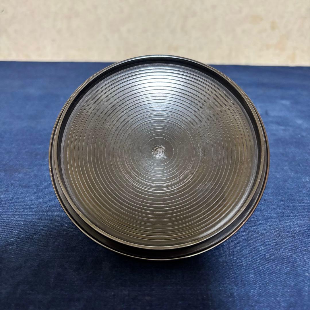 未使用/斑地紋焼色/風炉/茶釜/電熱器/金森紹栄造/唐銅鬼面風炉/電熱器/茶道具